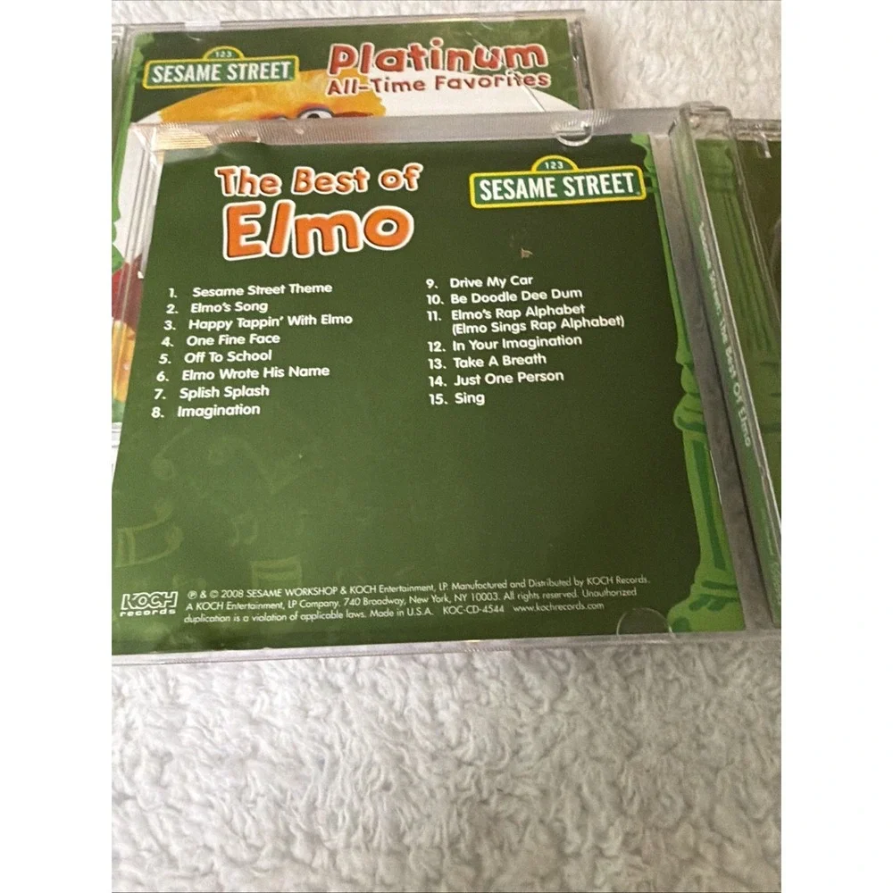 Sesame Street Platinum All-Time Favorites Best Of Elmo CD 2008 Lot Of 2 Big Bird